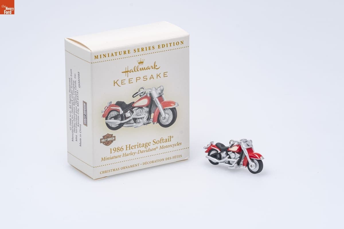 Hallmark "Miniature Harley-Davidson Motorcycles Series: 1986 Heritage Softail" Miniature Christmas Ornament, 2006