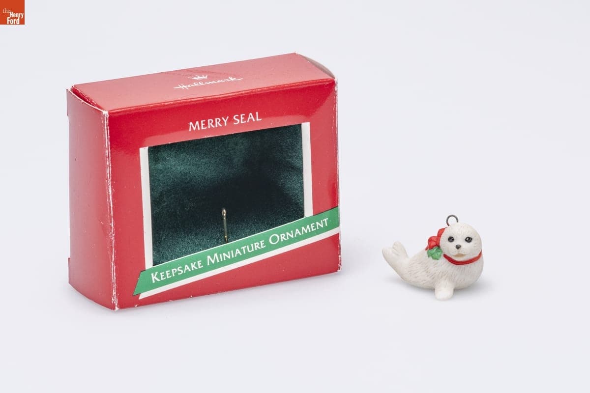 Hallmark "Merry Seal" Miniature Christmas Ornament, 1989