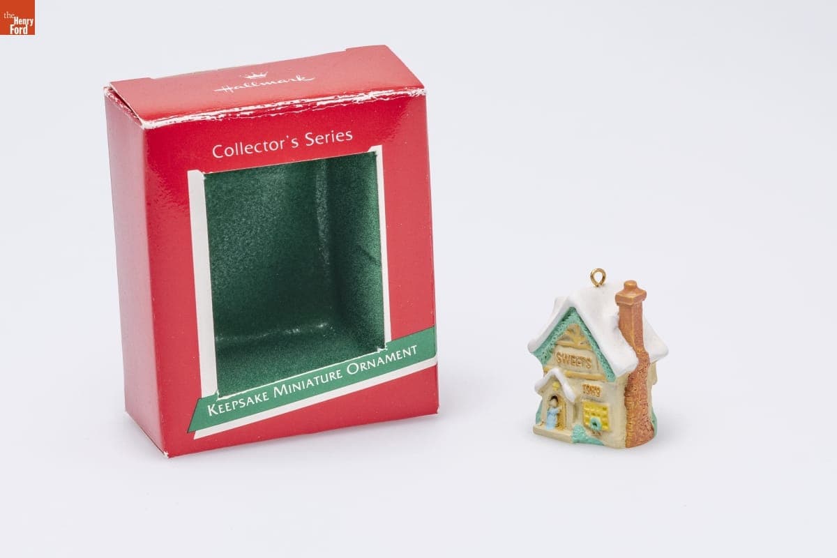 Hallmark "Old English Village Series: Sweet Shop" Miniature Christmas Ornament, 1989