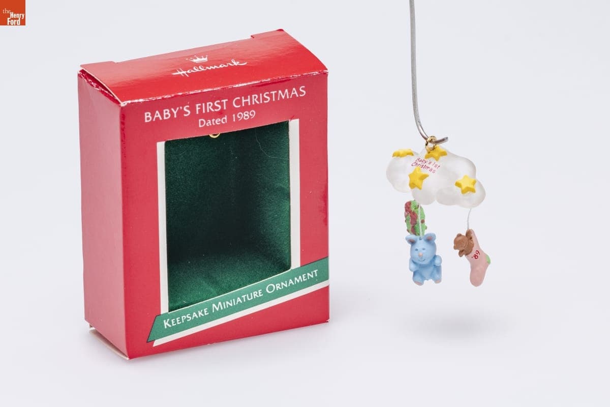 Hallmark "Baby's First Christmas" Miniature Christmas Ornament, 1989