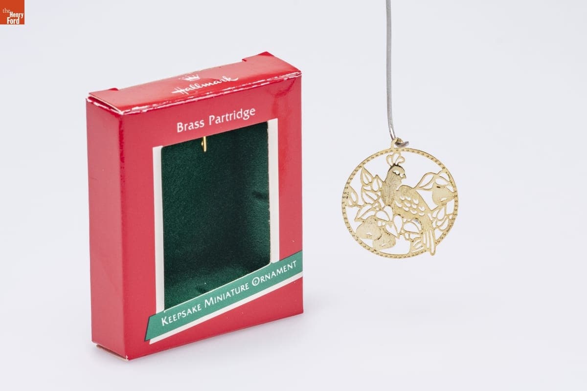 Hallmark "Brass Partridge" Miniature Christmas Ornament, 1989