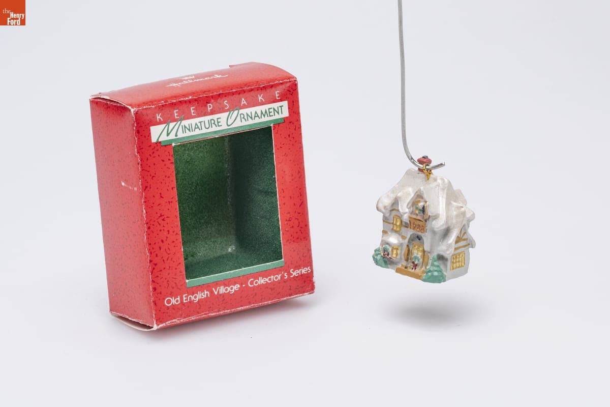 Hallmark "Old English Village Series: Family Home" Miniature Christmas Ornament, 1988