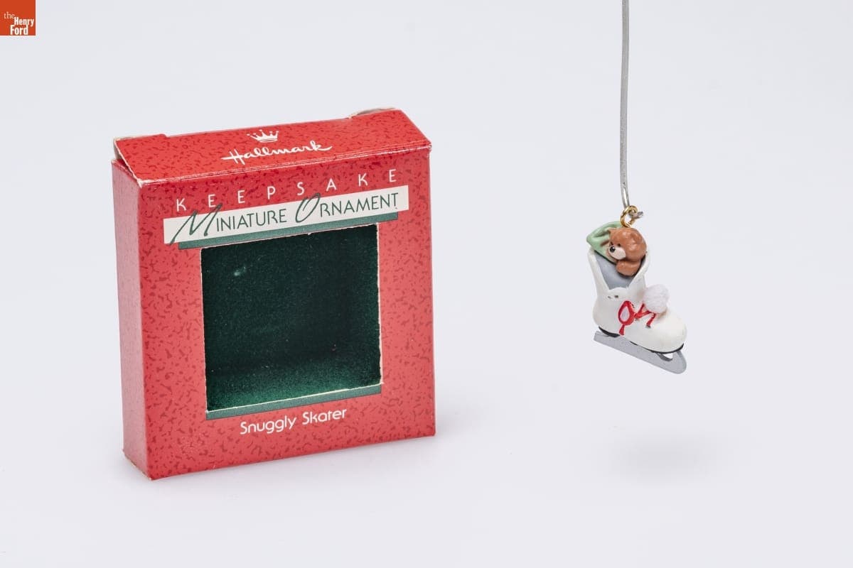Hallmark "Snuggly Skater" Miniature Christmas Ornament, 1988