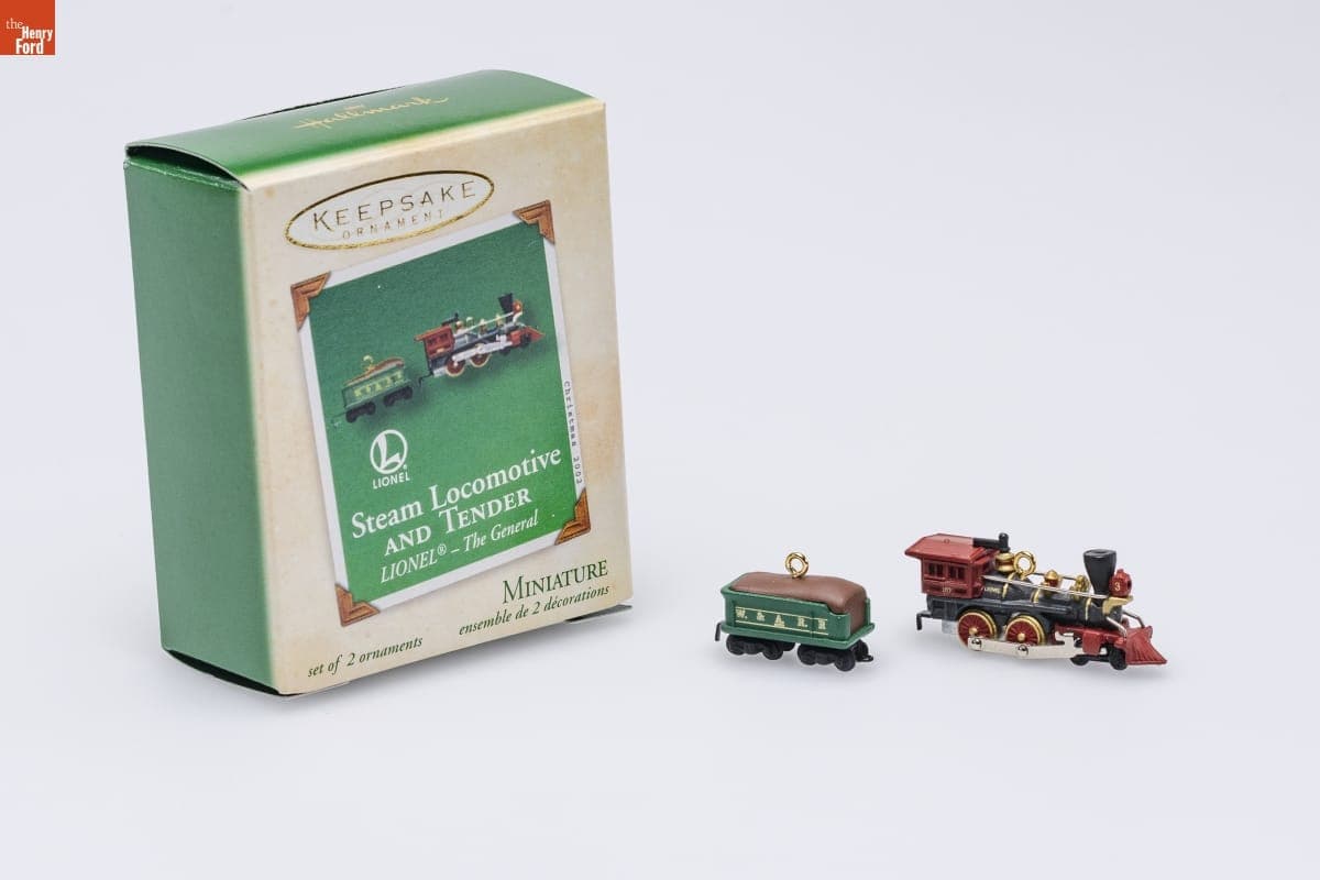 Hallmark "Lionel The General: Steam Locomotive and Tender" Miniature Christmas Ornaments, 2002