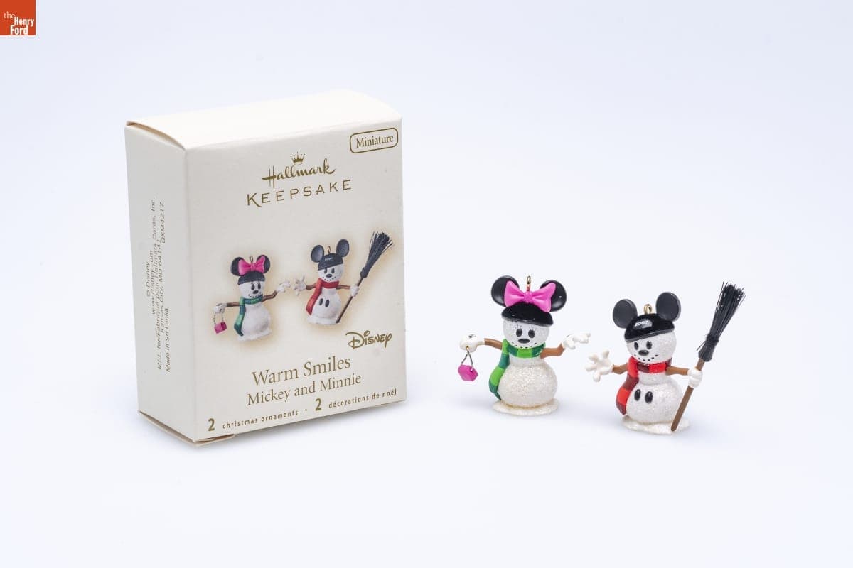 Hallmark "Mickey and Minnie: Warm Smiles" Miniature Christmas Ornaments, 2007