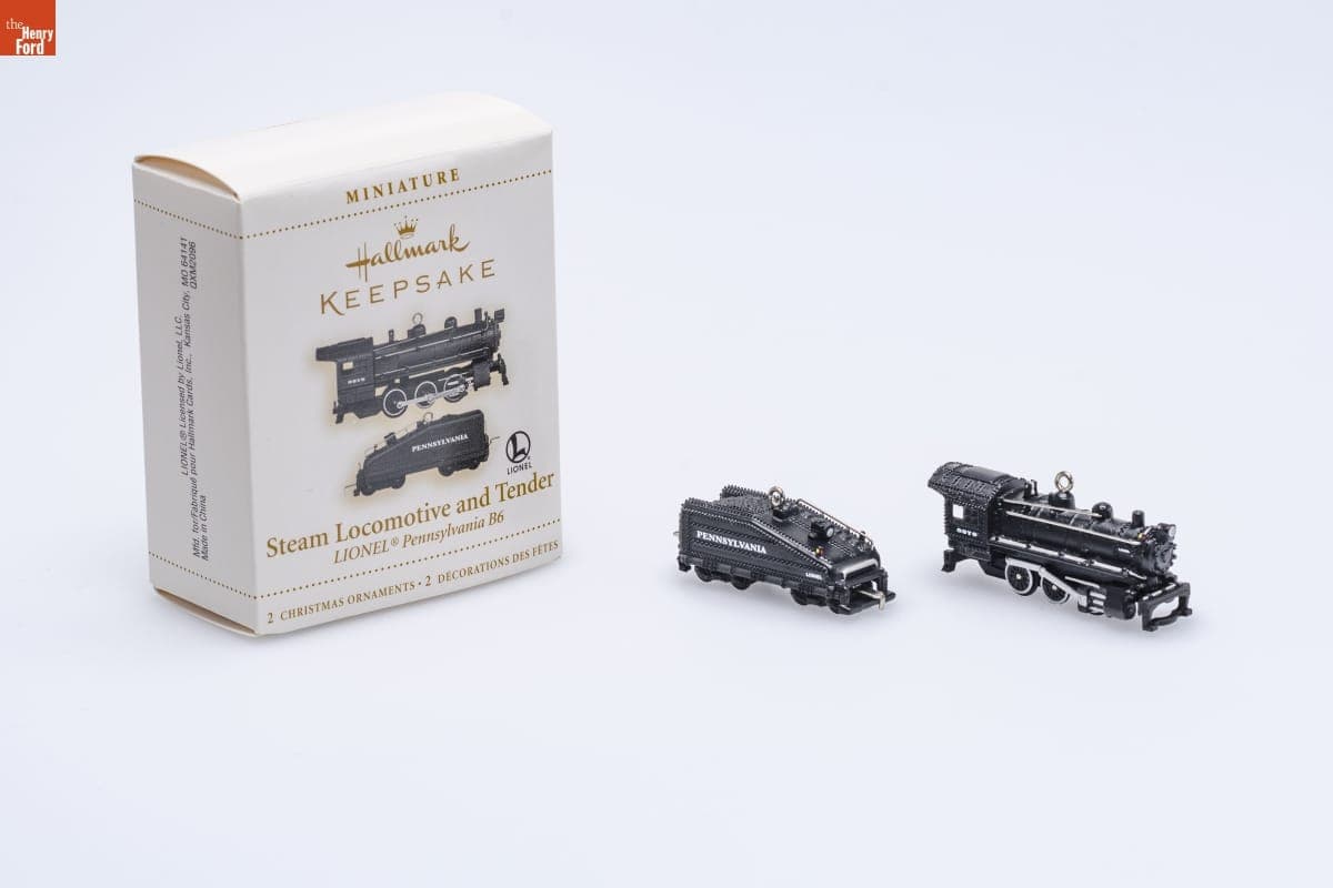 Hallmark "Lionel Pennsylvania B6: Steam Locomotive and Tender" Miniature Christmas Ornaments, 2006