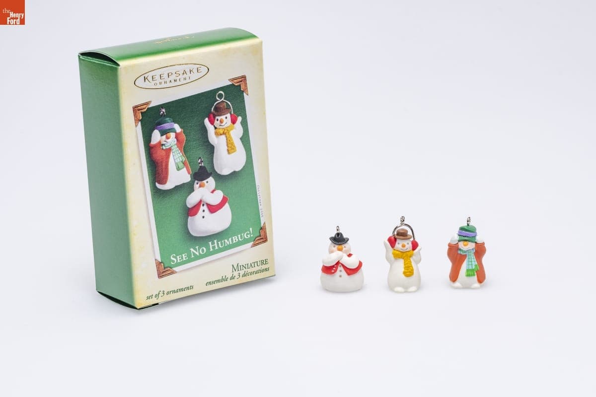 Hallmark "See No Humbug!" Miniature Christmas Ornaments, 2005