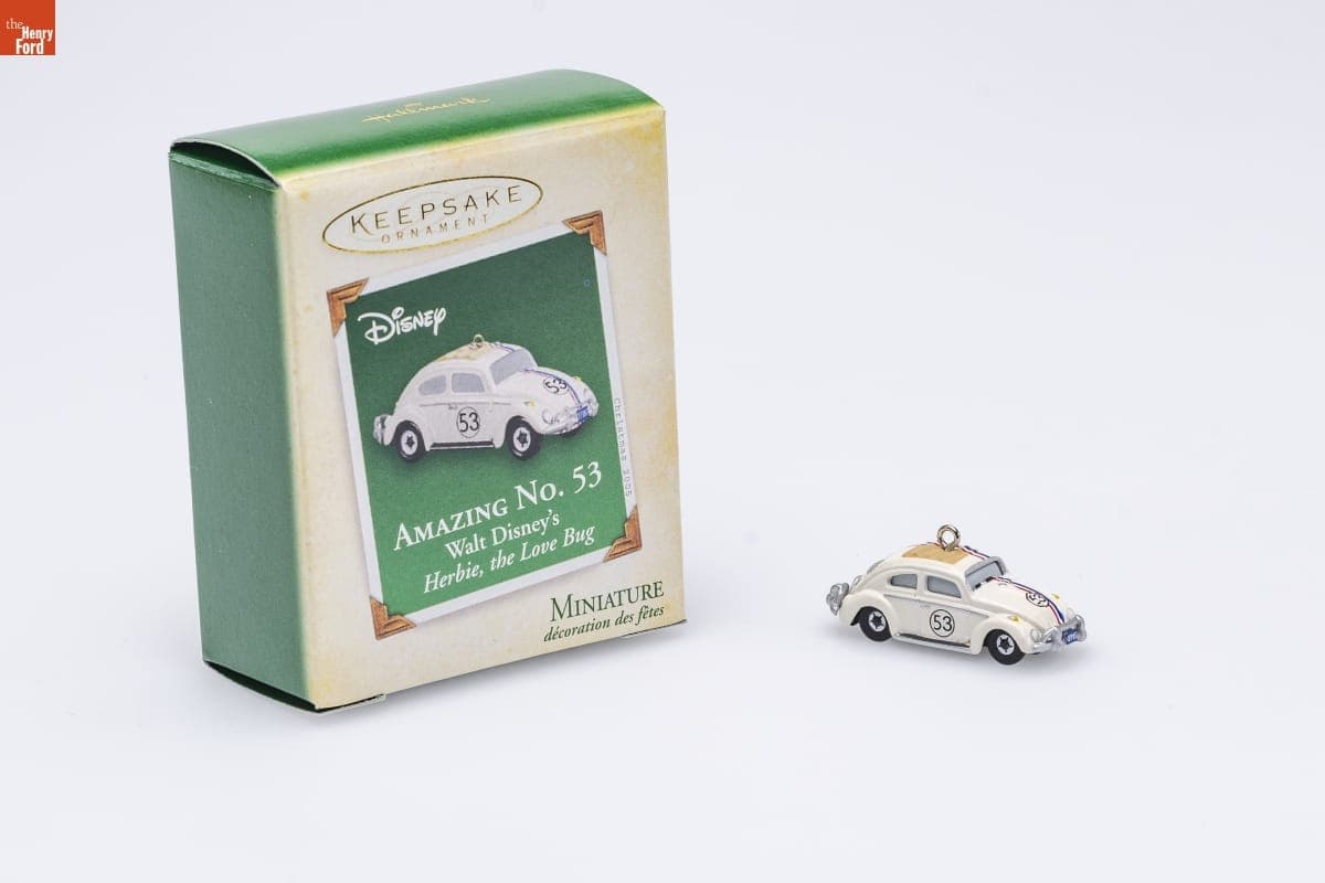 Hallmark "Walt Disney's Herbie, the Love Bug: Amazing No.53" Miniature Christmas Ornament, 2005