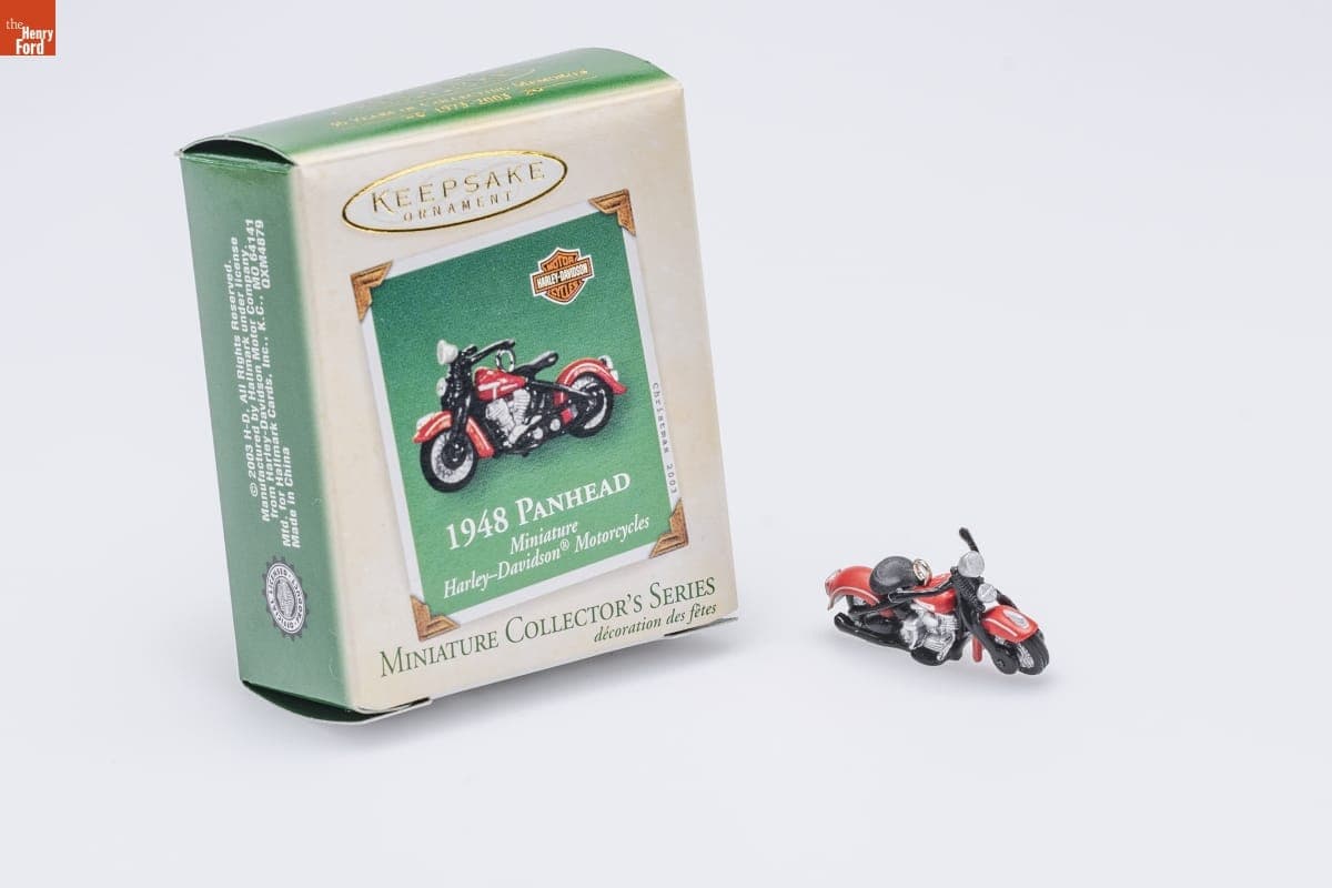 Hallmark "Miniature Harley-Davidson Motorcycles Series: 1948 Panhead" Miniature Christmas Ornament, 2003
