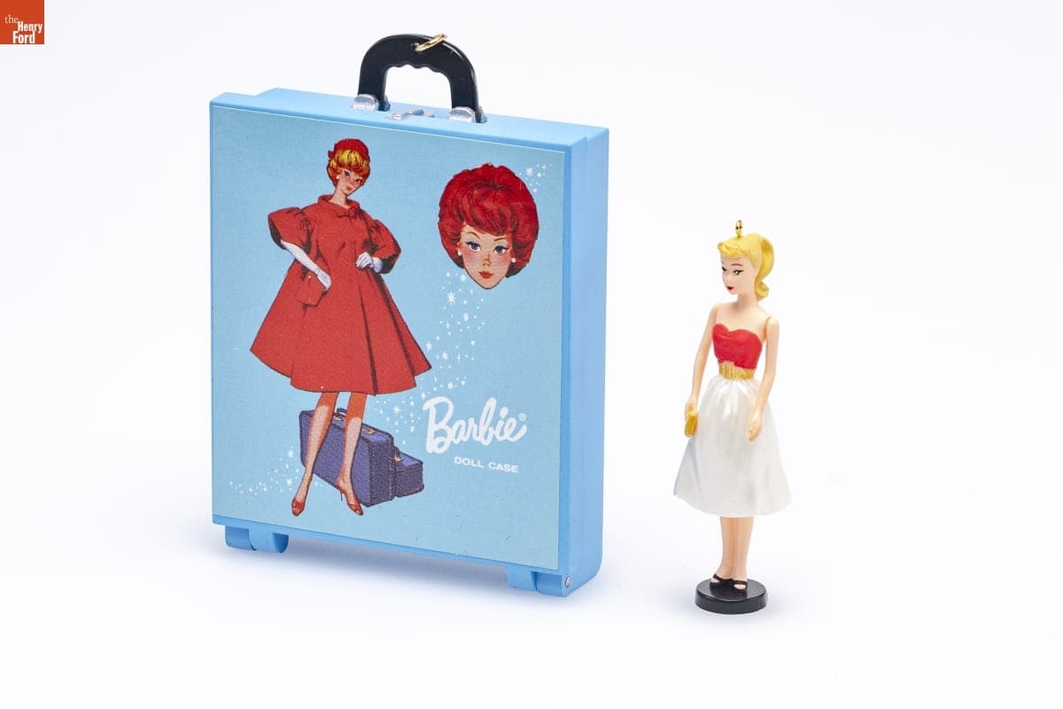 Hallmark "Silken Flame Case and Barbie" Miniature Christmas Ornaments, 2000