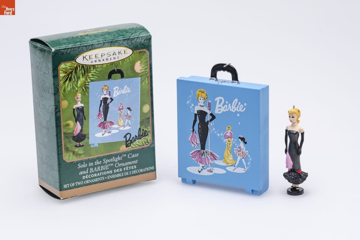 Hallmark "Solo in the Spotlight Case and Barbie Ornament" Miniature Ornaments, 2001