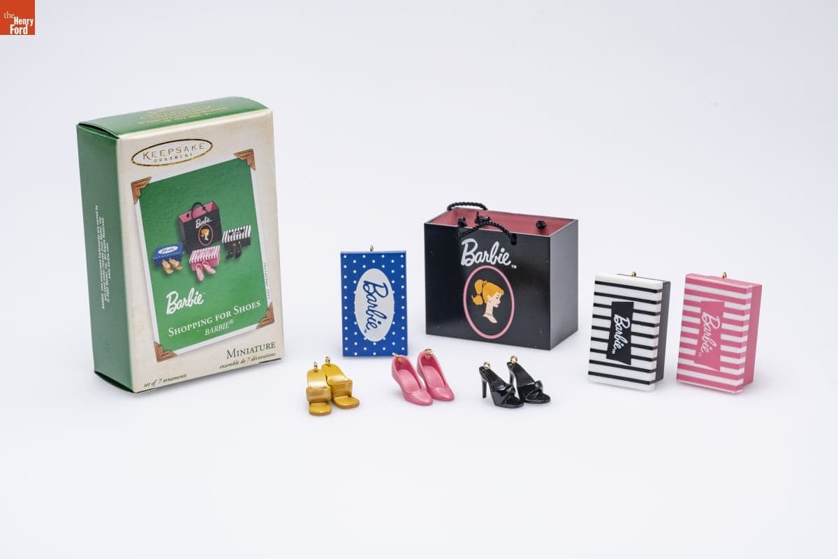 Hallmark "Barbie: Shopping for Shoes" Miniature Christmas Ornaments, 2003