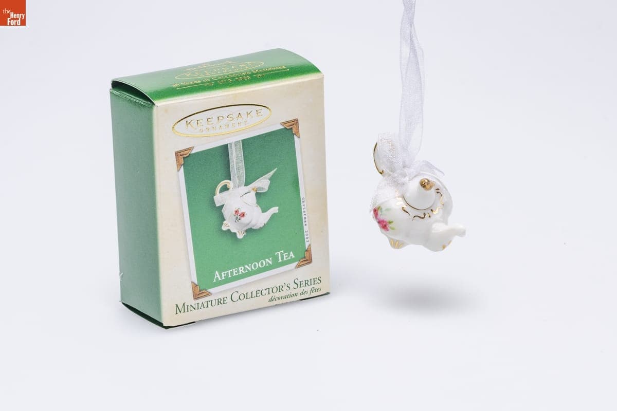 Hallmark "Afternoon Tea Series" Miniature Christmas Ornament, 2003