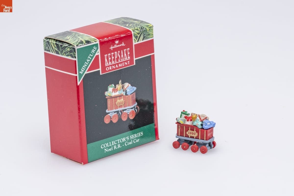 Hallmark "Noel R.R. Series: Coal Car" Miniature Christmas Ornament, 1990
