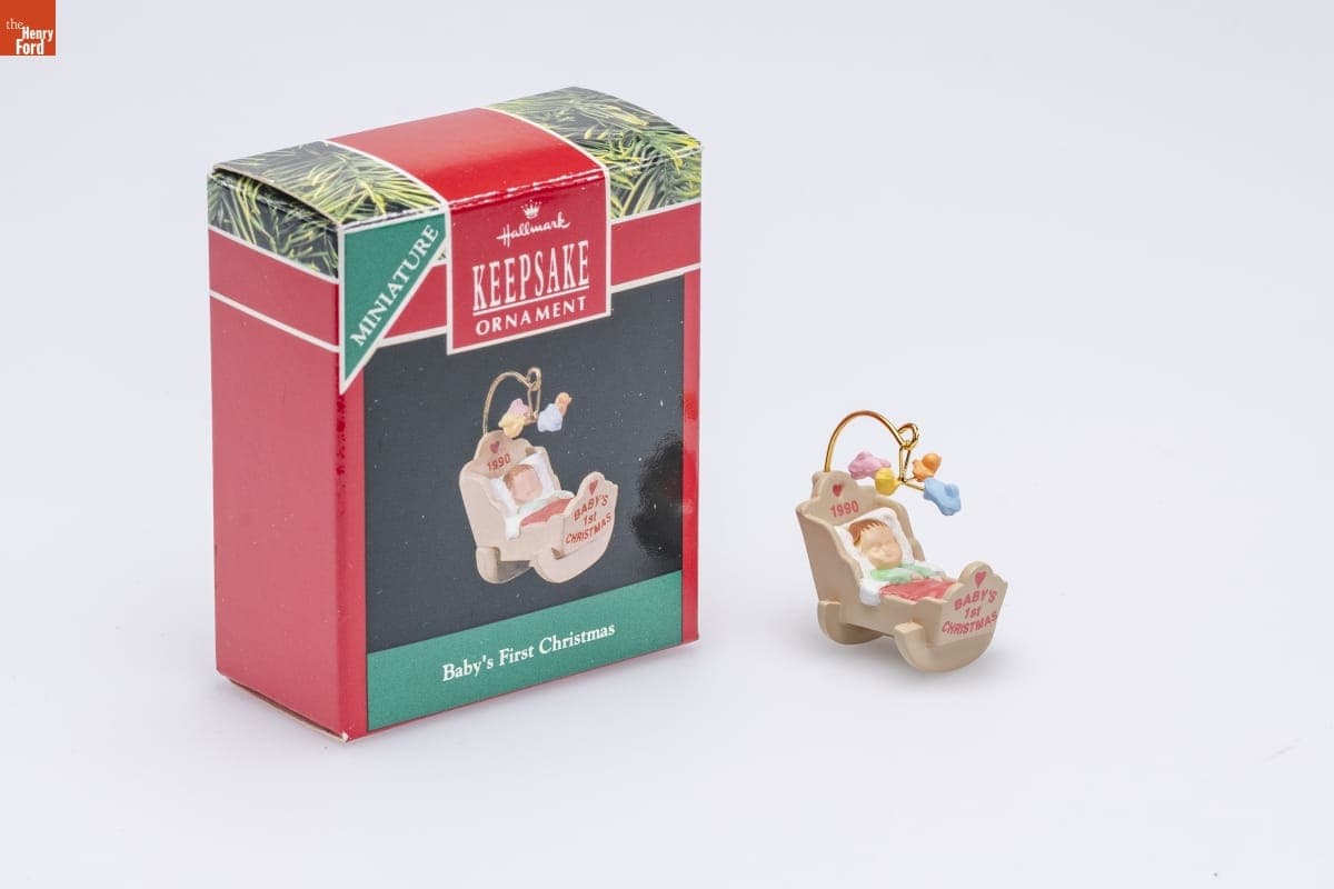 Hallmark "Baby's First Christmas" Miniature Christmas Ornament, 1990