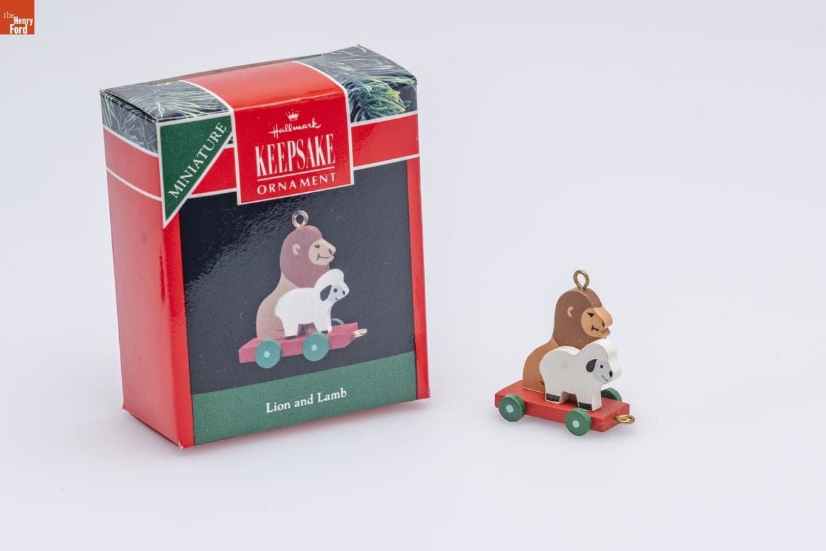 Hallmark "Lion and Lamb" Miniature Christmas Ornament, 1990