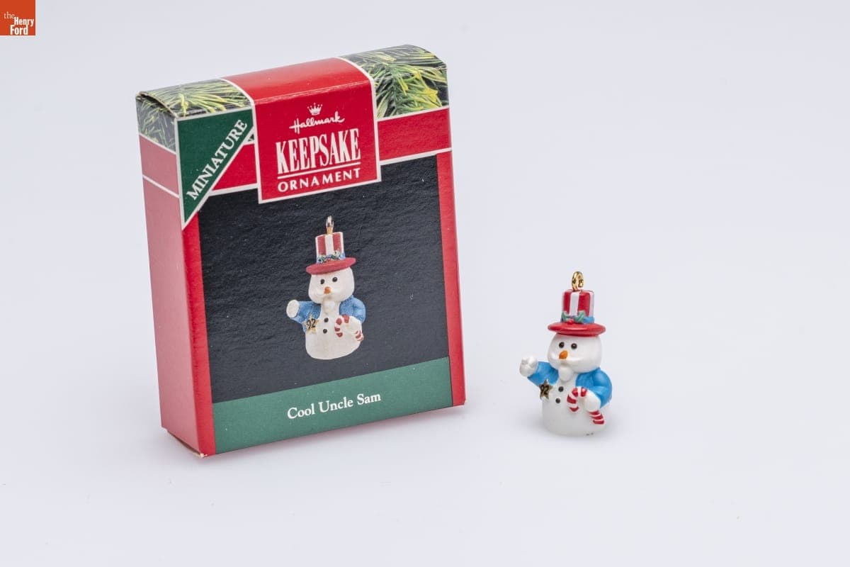 Hallmark "Cool Uncle Sam" Miniature Christmas Ornament, 1992