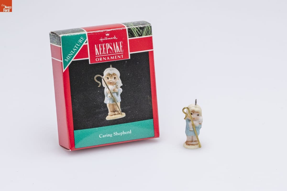 Hallmark "Caring Shepherd" Miniature Christmas Ornament, 1991