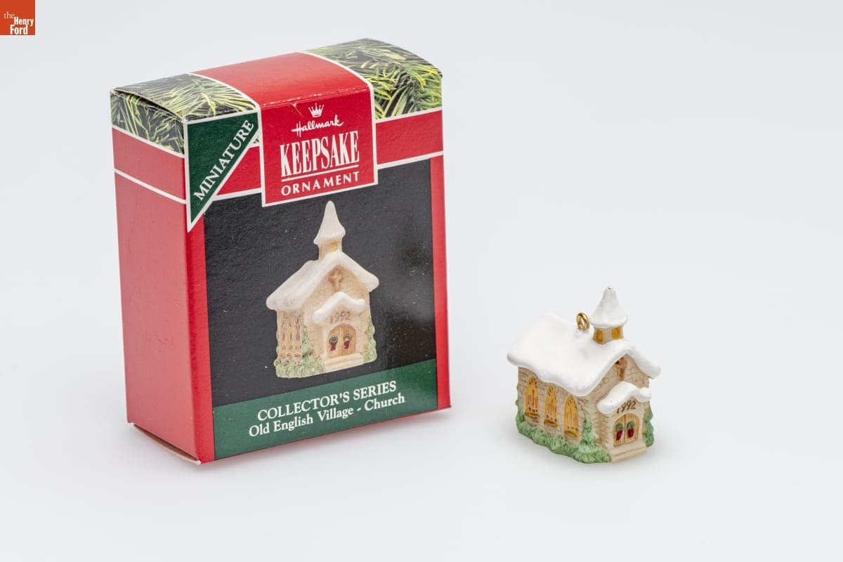 Hallmark "Old English Village Series: Church" Miniature Christmas Ornament, 1992