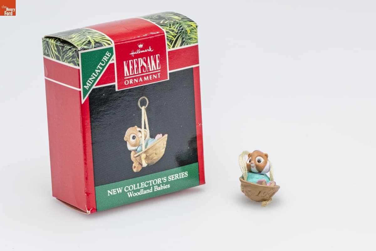 Hallmark "Woodland Babies Series" Miniature Christmas Ornament, 1991
