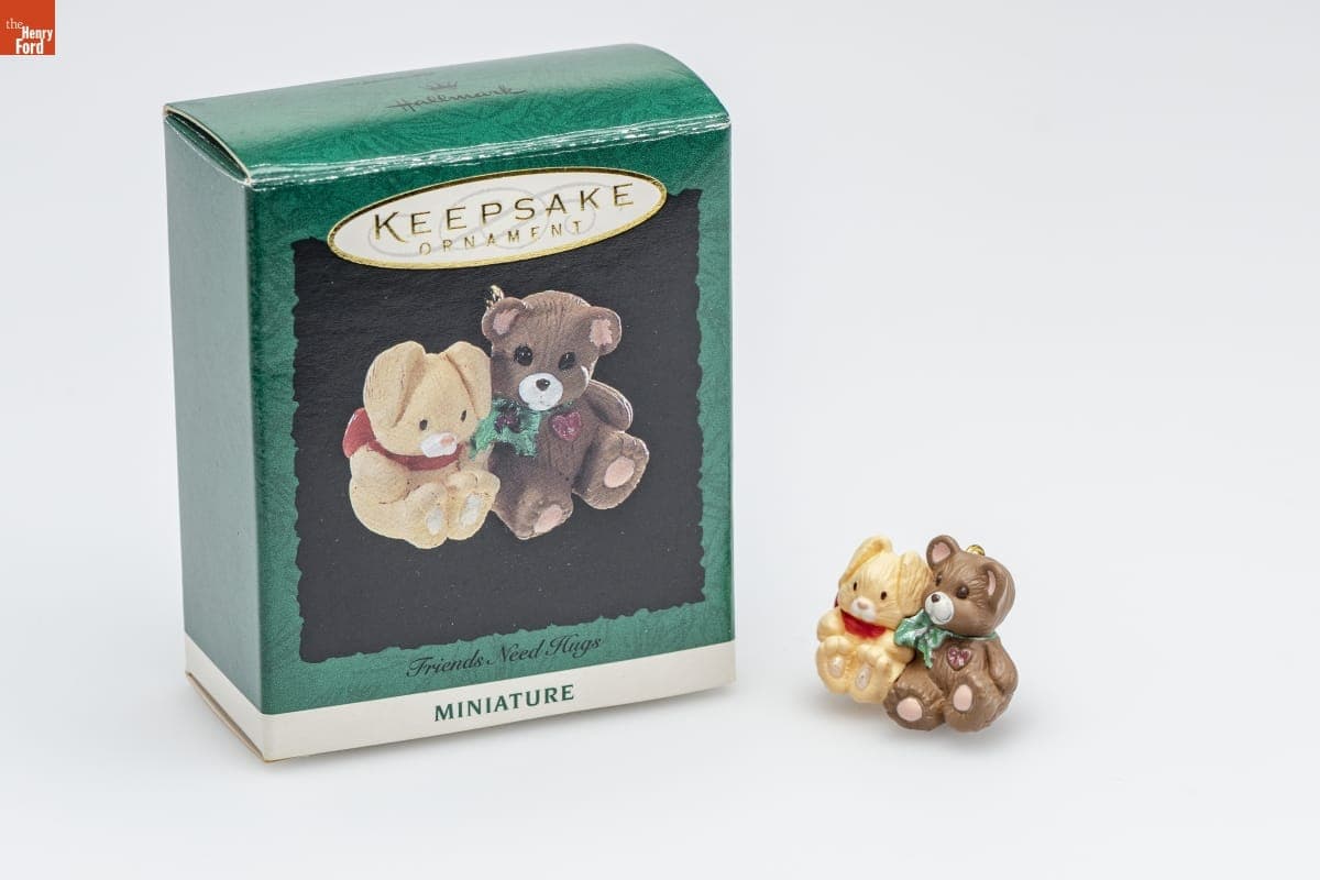 Hallmark "Friends Need Hugs" Miniature Christmas Ornament, 1994