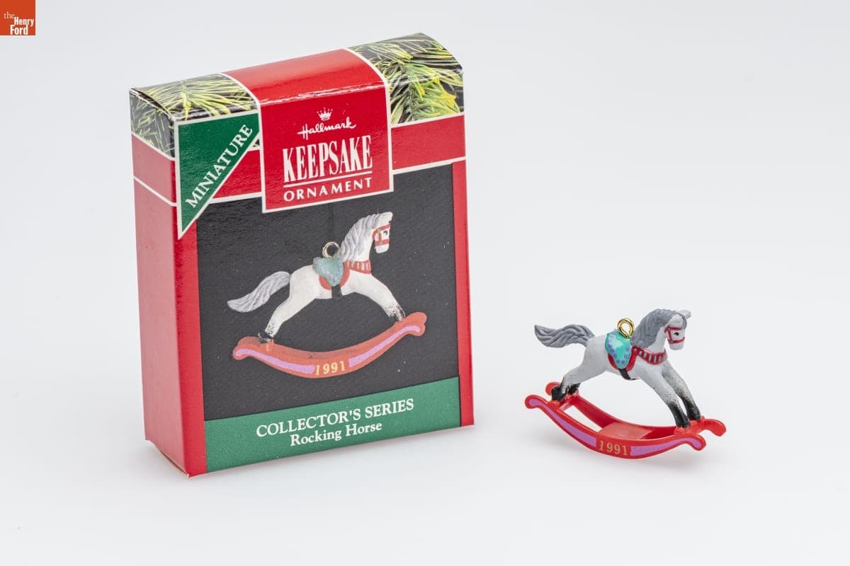 Hallmark "Rocking Horse Series" Miniature Christmas Ornament, 1991