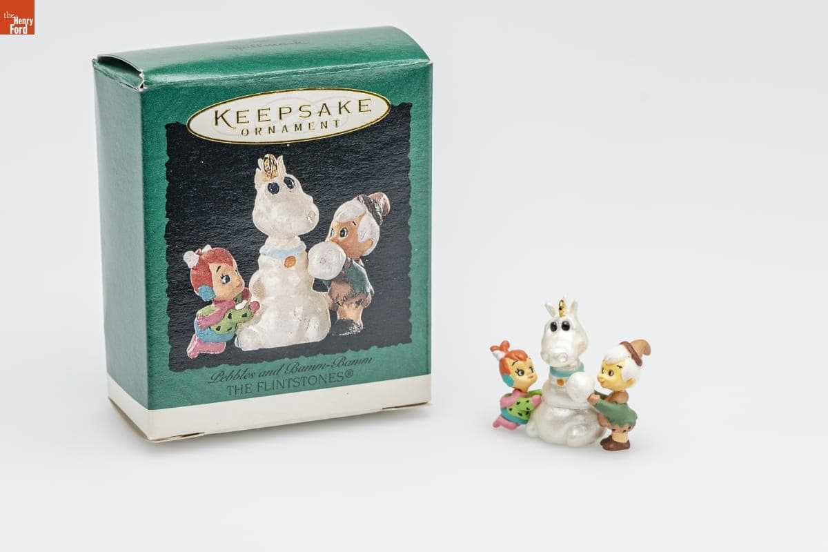 Hallmark "The Flintstones: Pebbles and Bamm-Bamm" Miniature Christmas Ornament, 1995