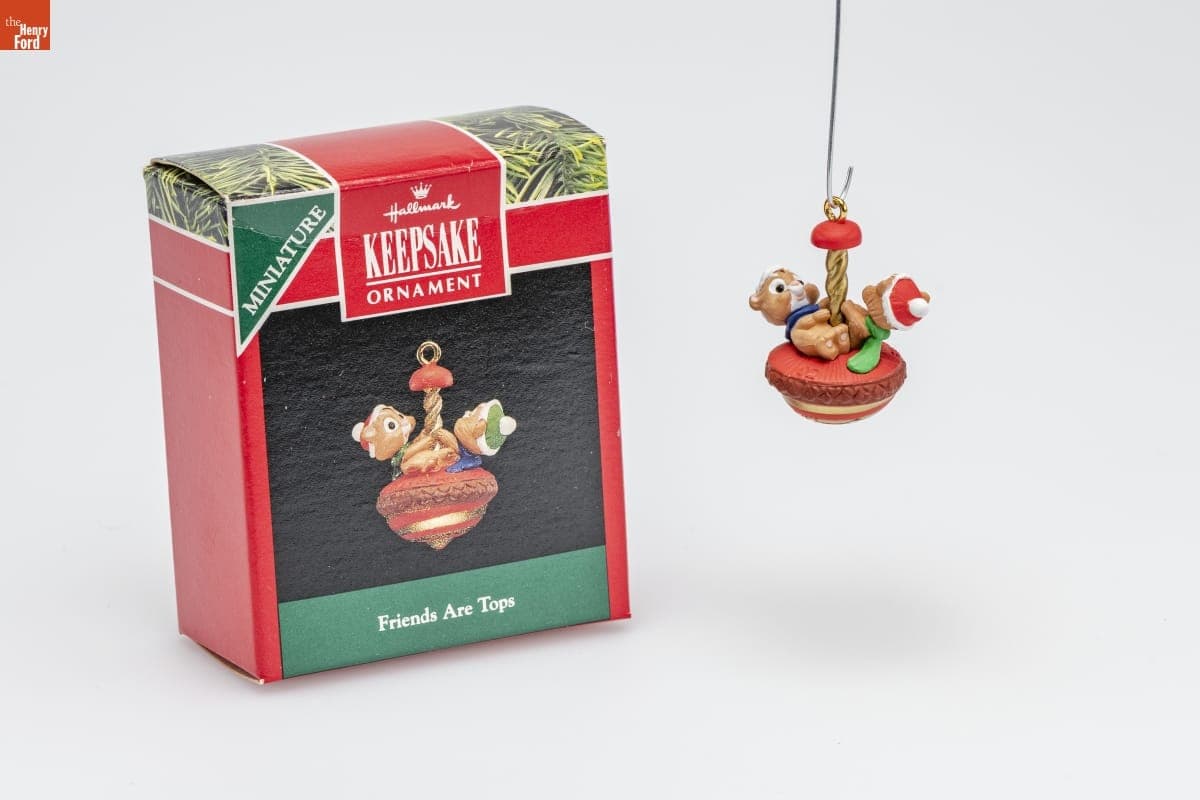Hallmark "Friends Are Tops" Miniature Christmas Ornament, 1992