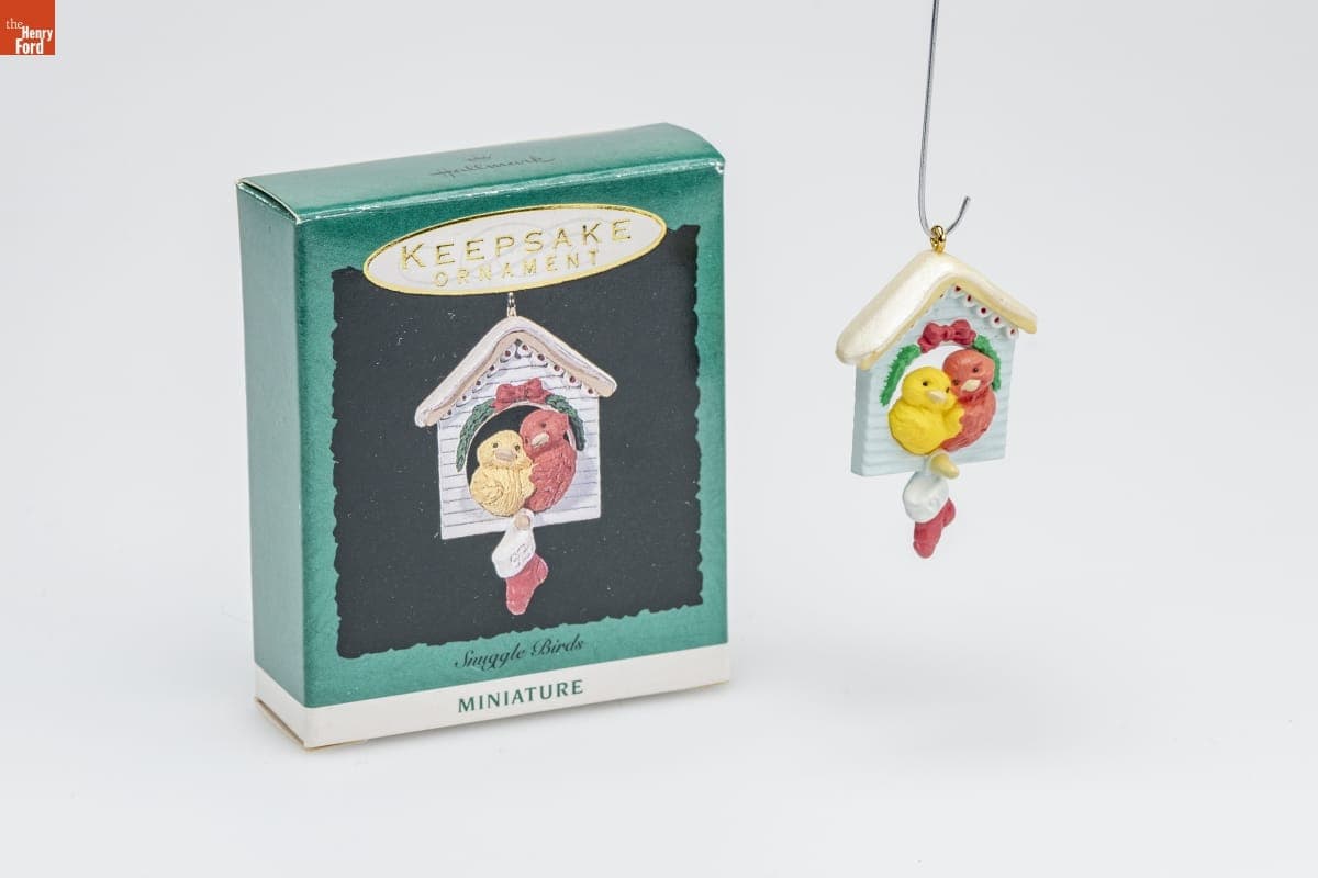 Hallmark "Snuggle Birds" Miniature Christmas Ornament, 1993