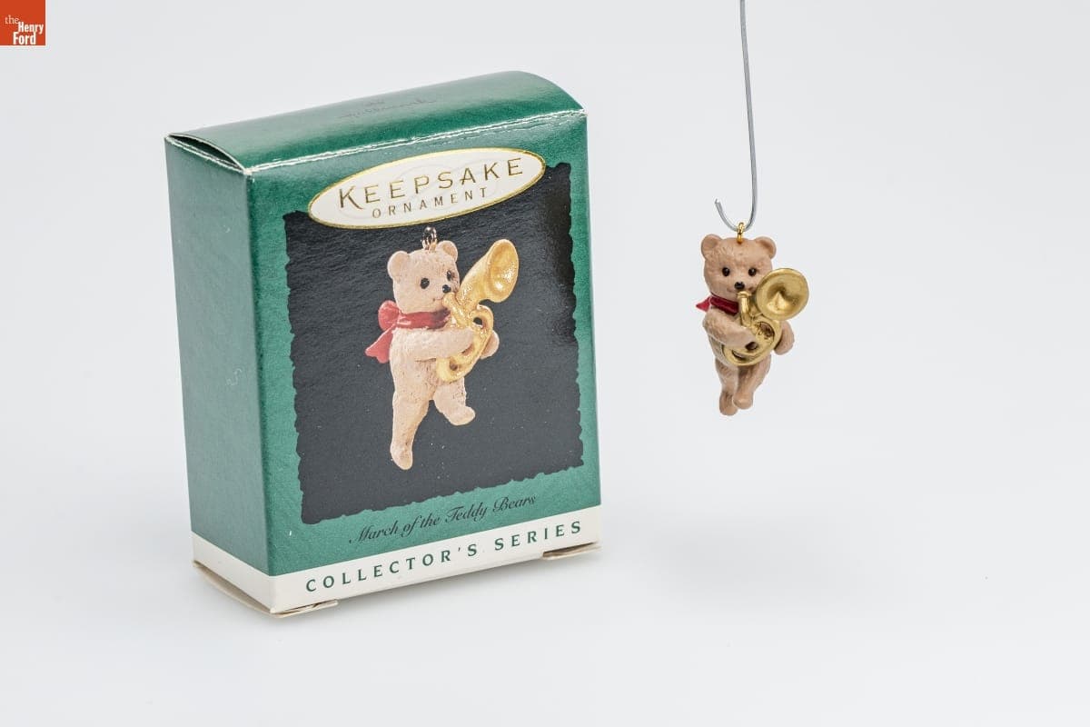 Hallmark "March of the Teddy Bears Series" Miniature Christmas Ornament, 1996
