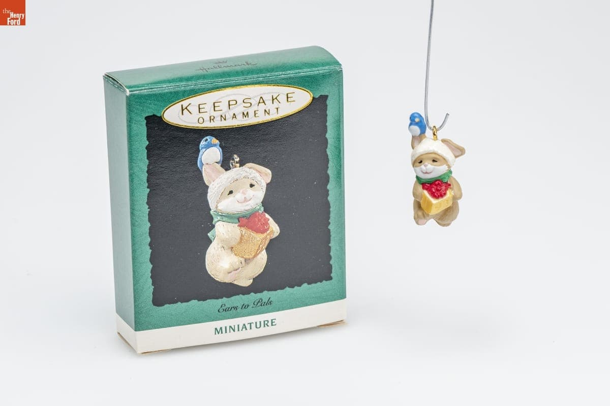 Hallmark "Ears to Pals" Miniature Christmas Ornament, 1993