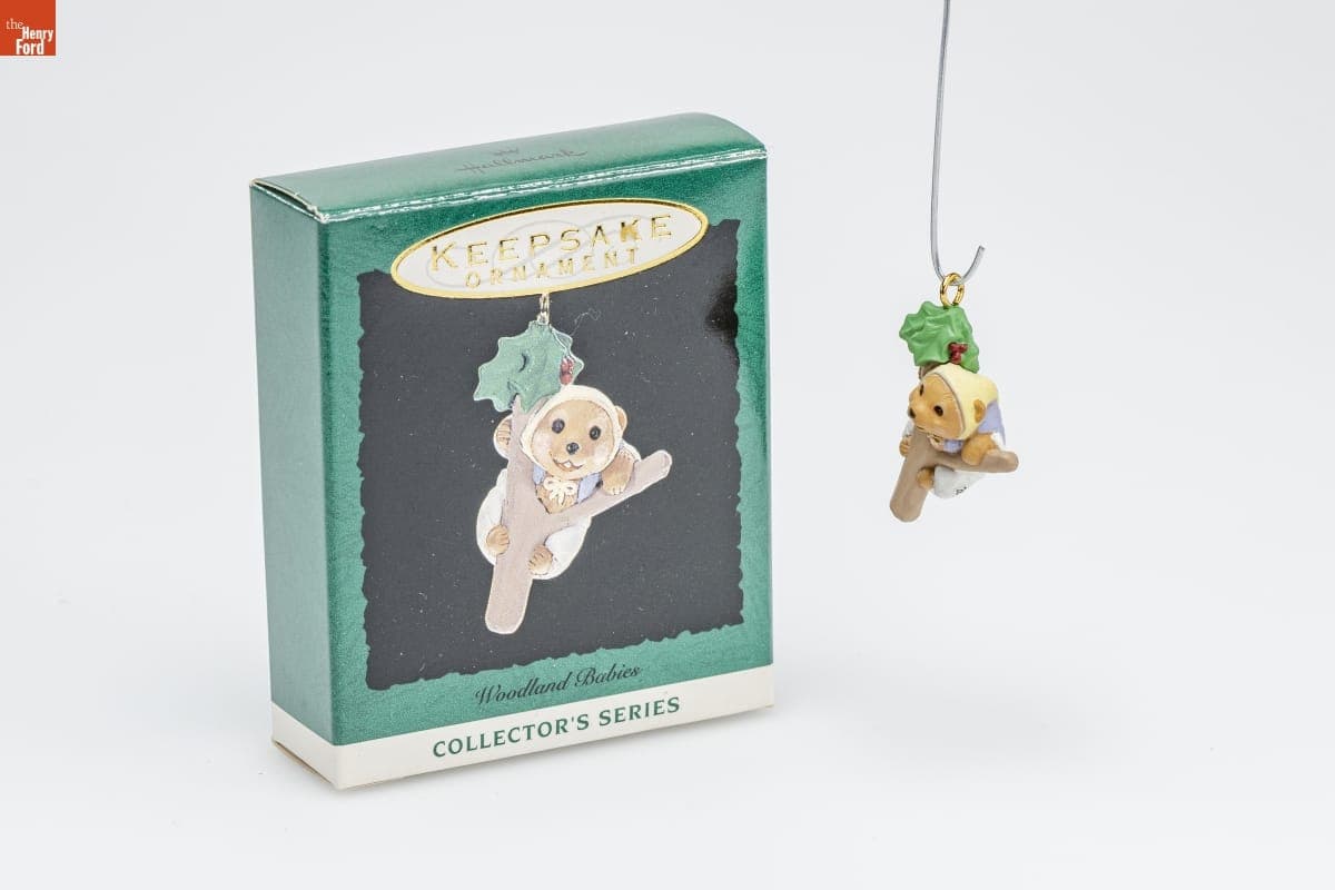 Hallmark "Woodland Babies Series" Miniature Christmas Ornament, 1993