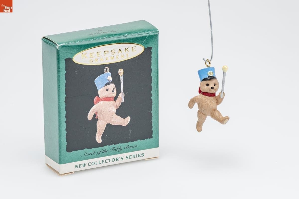 Hallmark "March of the Teddy Bears Series" Miniature Christmas Ornament, 1993