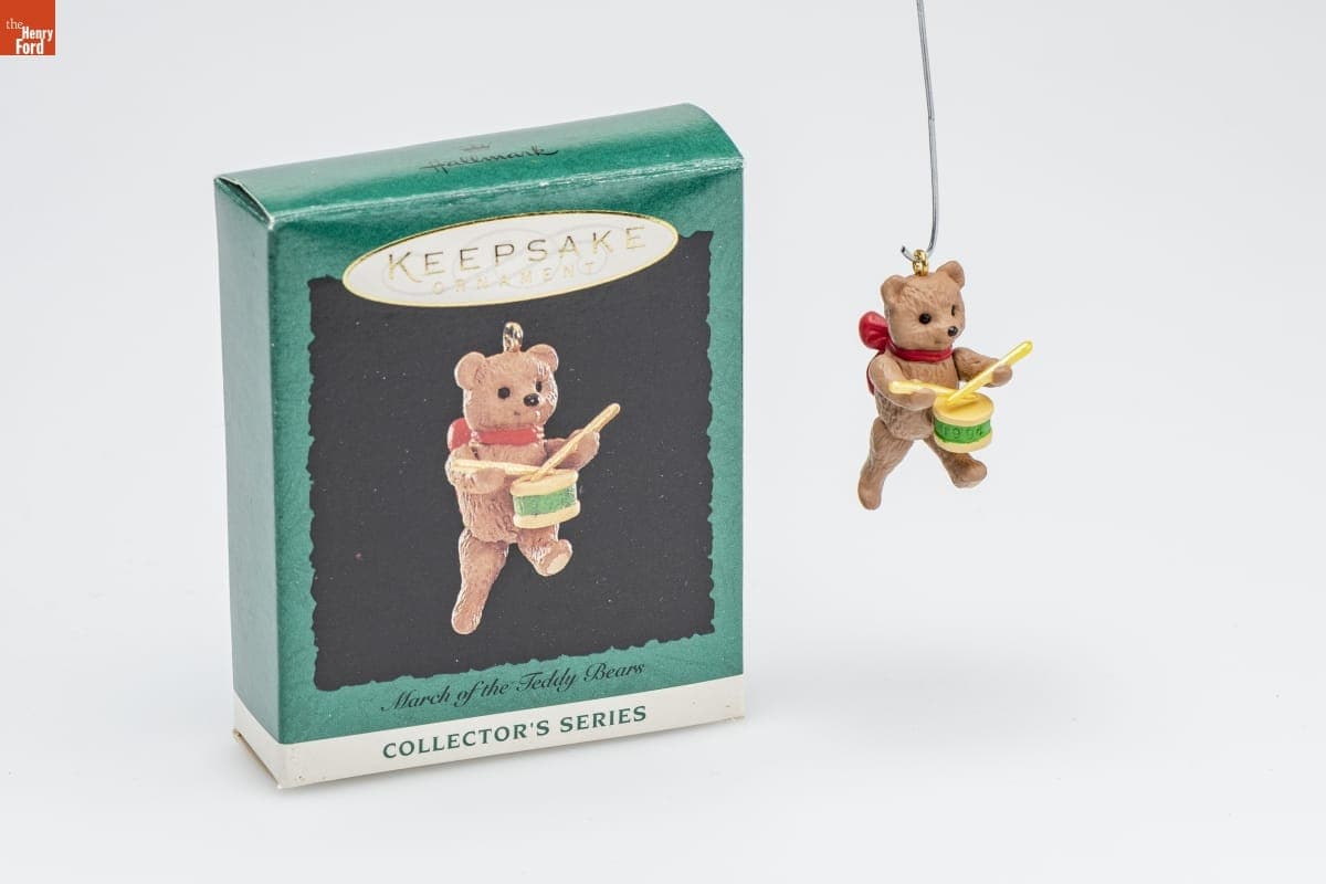 Hallmark "March of the Teddy Bears Series" Miniature Christmas Ornament, 1994
