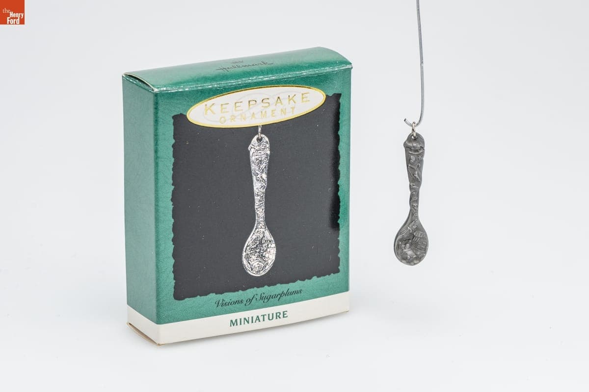 Hallmark "Visions of Sugarplums" Miniature Christmas Ornament, 1993