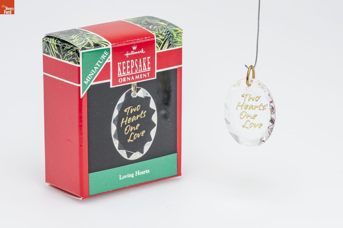 Hallmark "Loving Hearts" Miniature Christmas Ornament, 1990