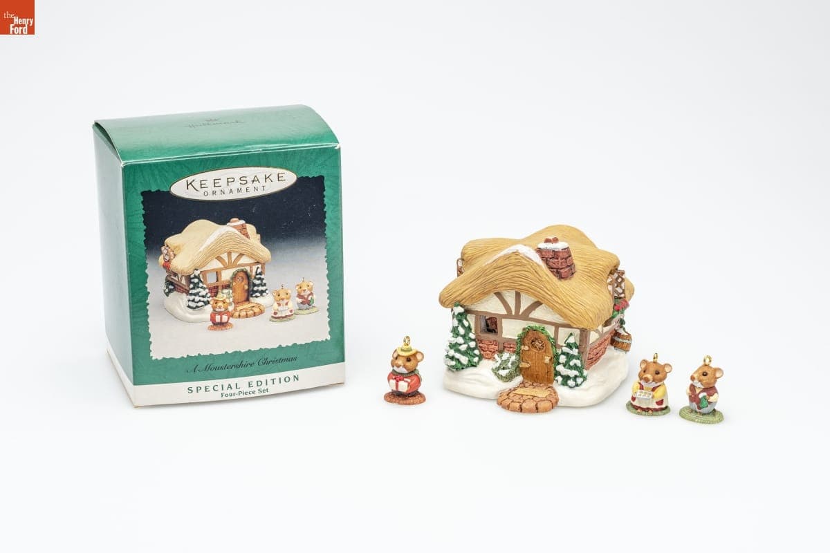 Hallmark "A Moustershire Christmas" Miniature Christmas Figurine and Ornaments, 1995