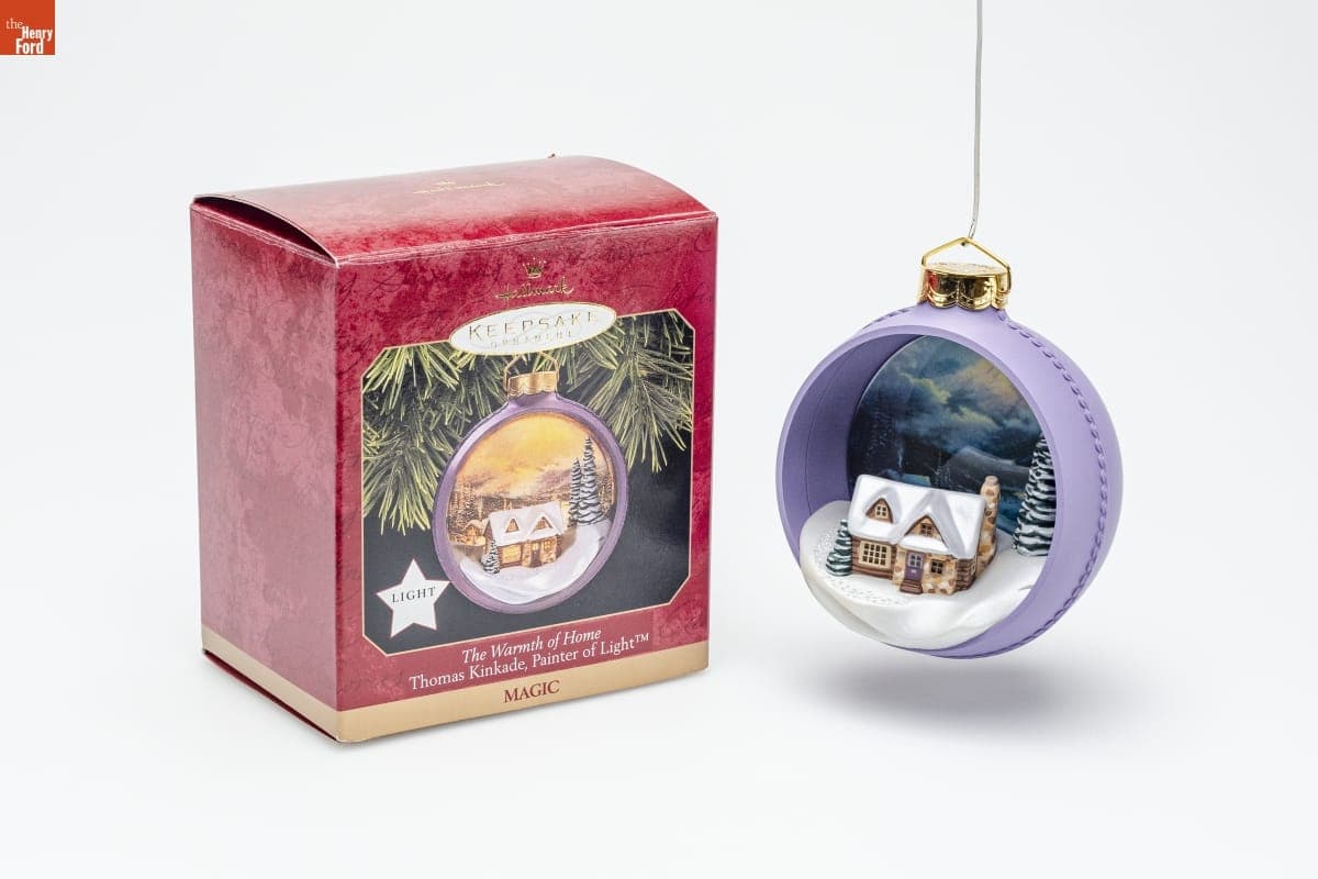 Hallmark "Thomas Kinkade, Painter of Light: The Warmth of Home" Christmas Ornament, 1997