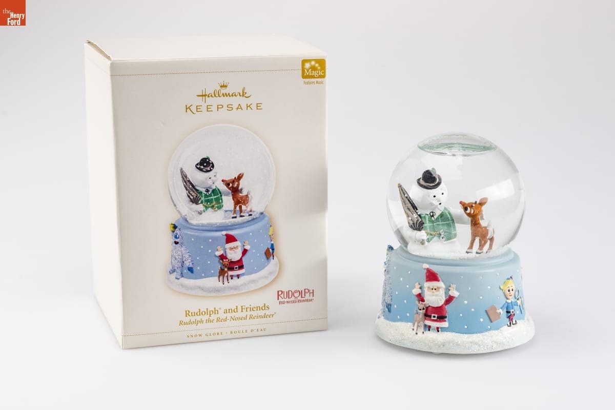 Hallmark "Rudolph the Red-Nosed Reindeer: Rudolph and Friends" Christmas Snow Globe, 2006