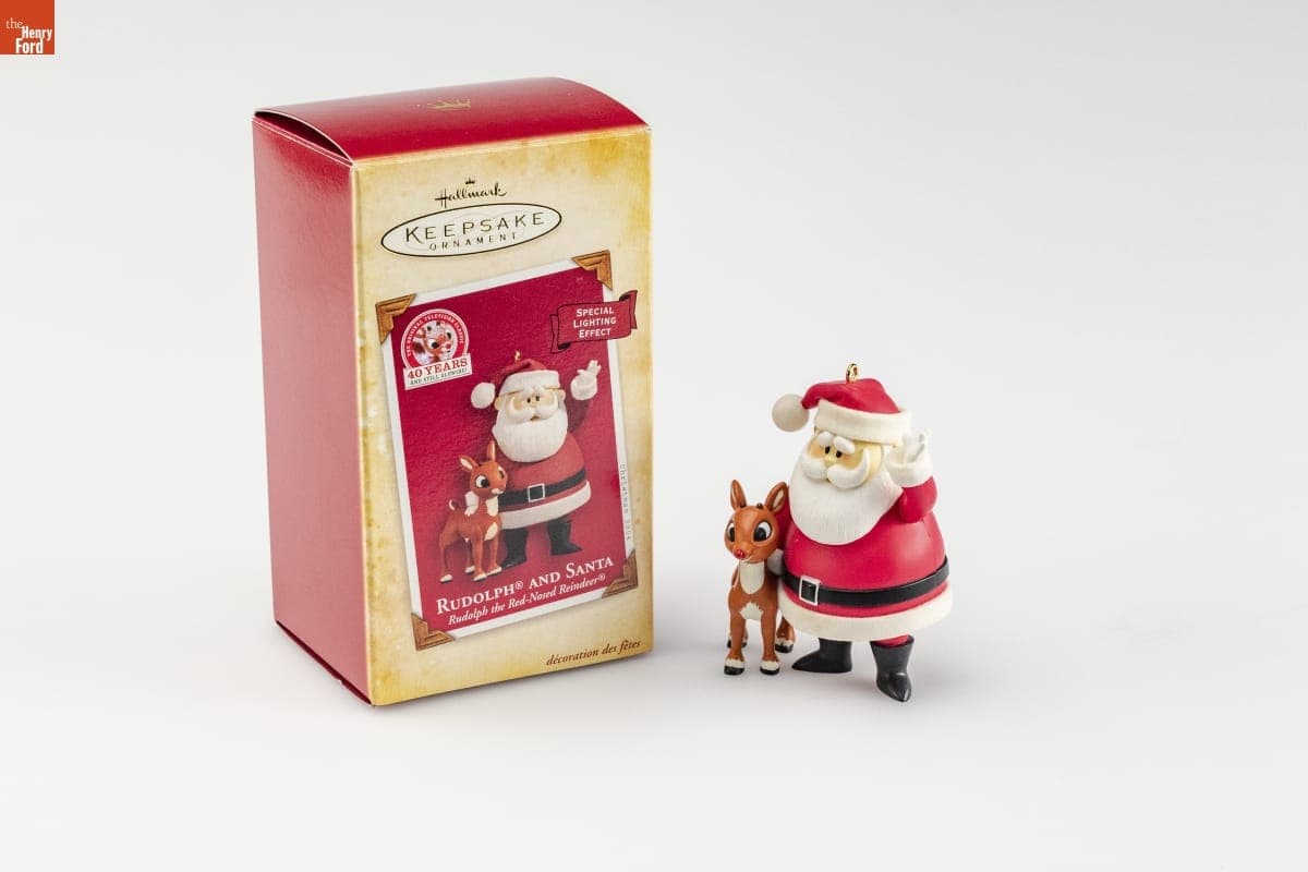 Hallmark "Rudolph the Red-Nosed Reindeer: Rudolph and Santa" Christmas Ornament, 2004