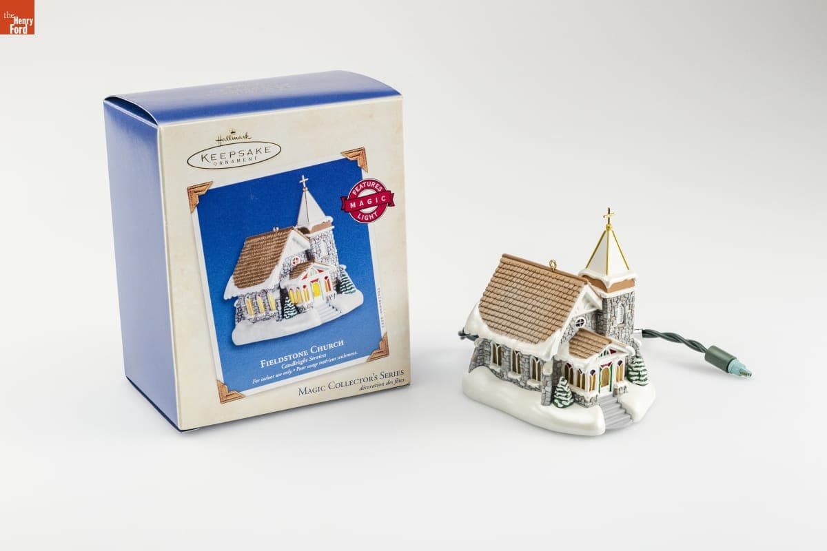 Hallmark "Candlelight Services Series: Fieldstone Church" Christmas Ornament, 2003