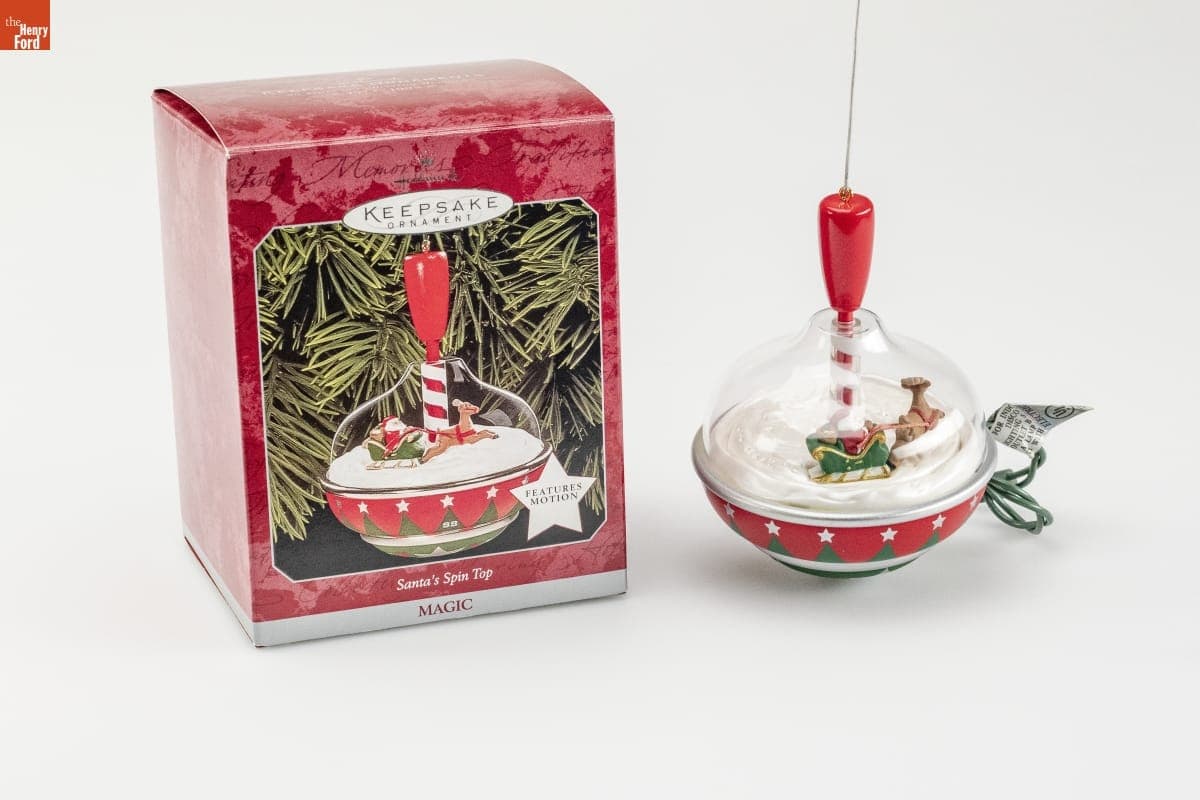 Hallmark "Santa's Spin Top" Christmas Ornament, 1998