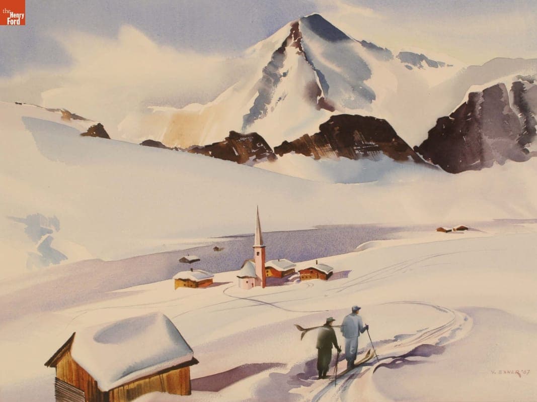 Alpine Snow Scene, 1957
