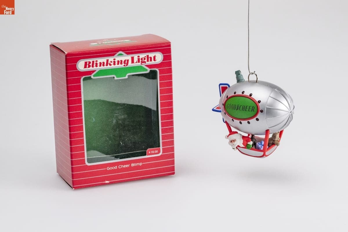 Hallmark "Good Cheer Blimp" Christmas Ornament, 1987