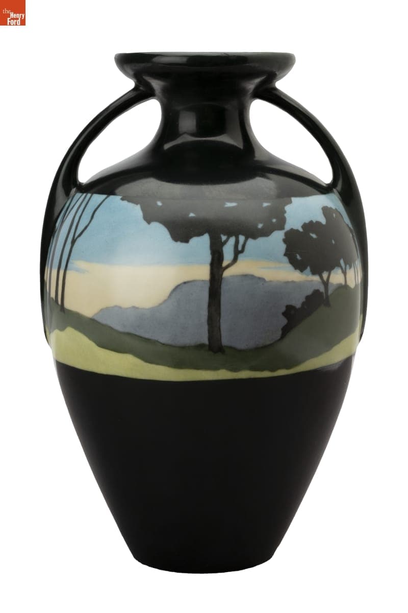 Hand-Painted Vase, 1910-1920