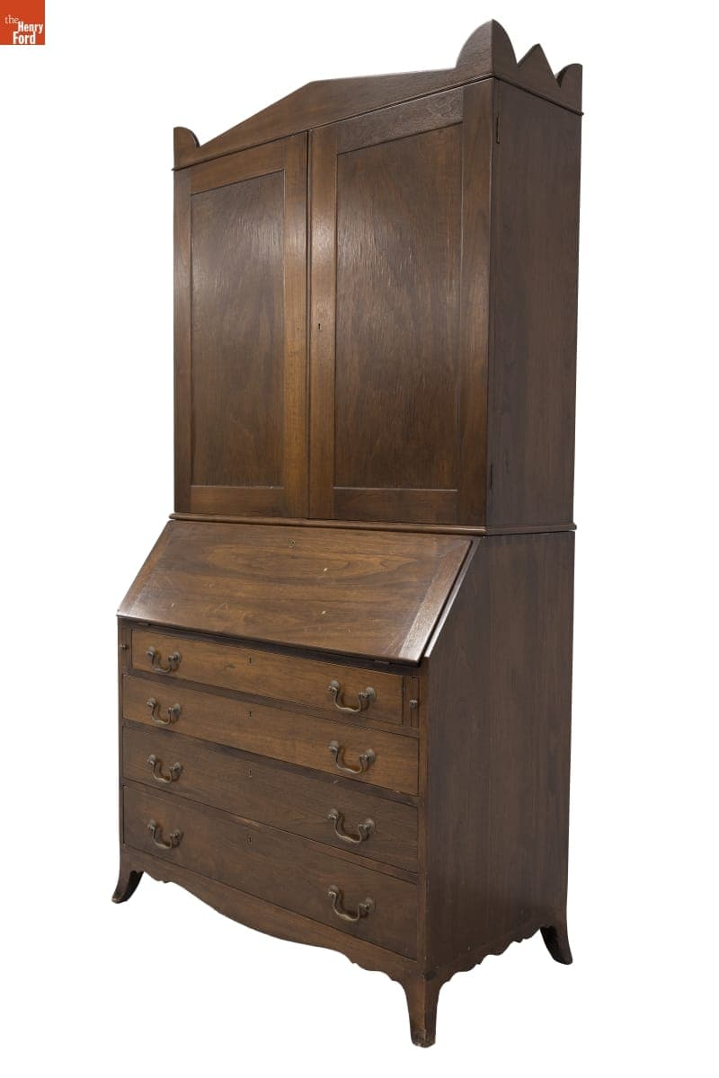 Slant Front Desk and Bookcase, Used in the Dearborn Inn's Colonial Homes, 1936