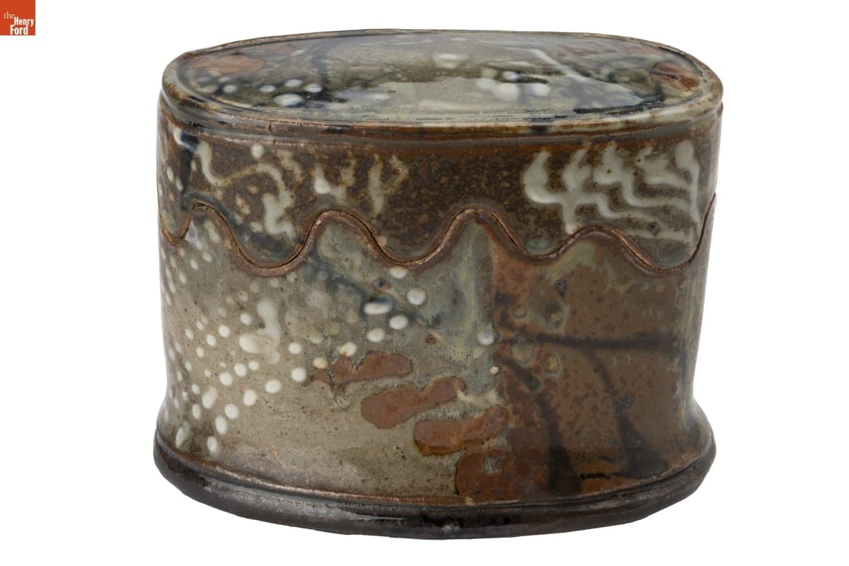 Lidded Dish by John Glick, 1980-1990