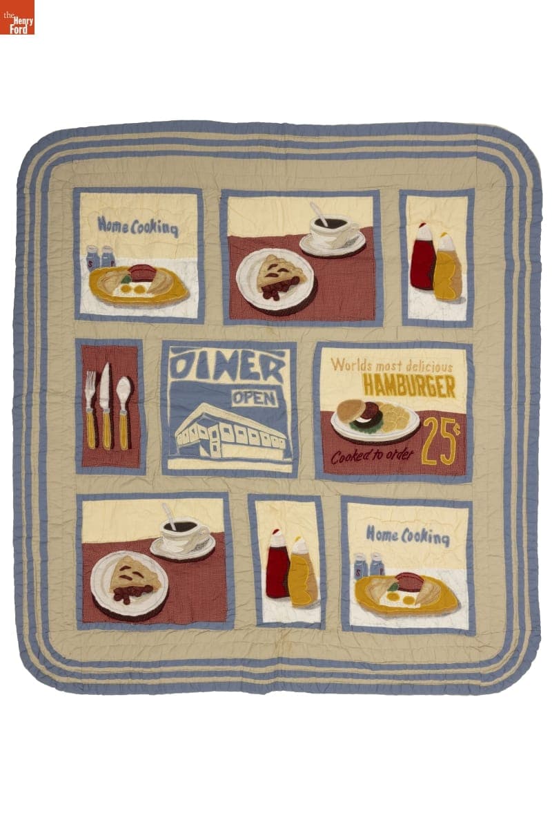 "Diner Open" Quilt, circa 1995