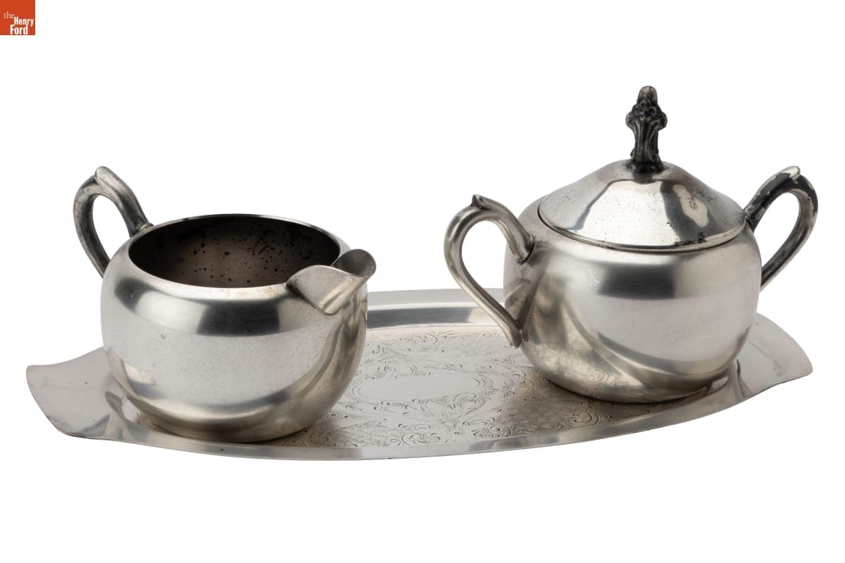 Sugar and Creamer Set with Tray Used by the Jackson Family, Selma, Alabama