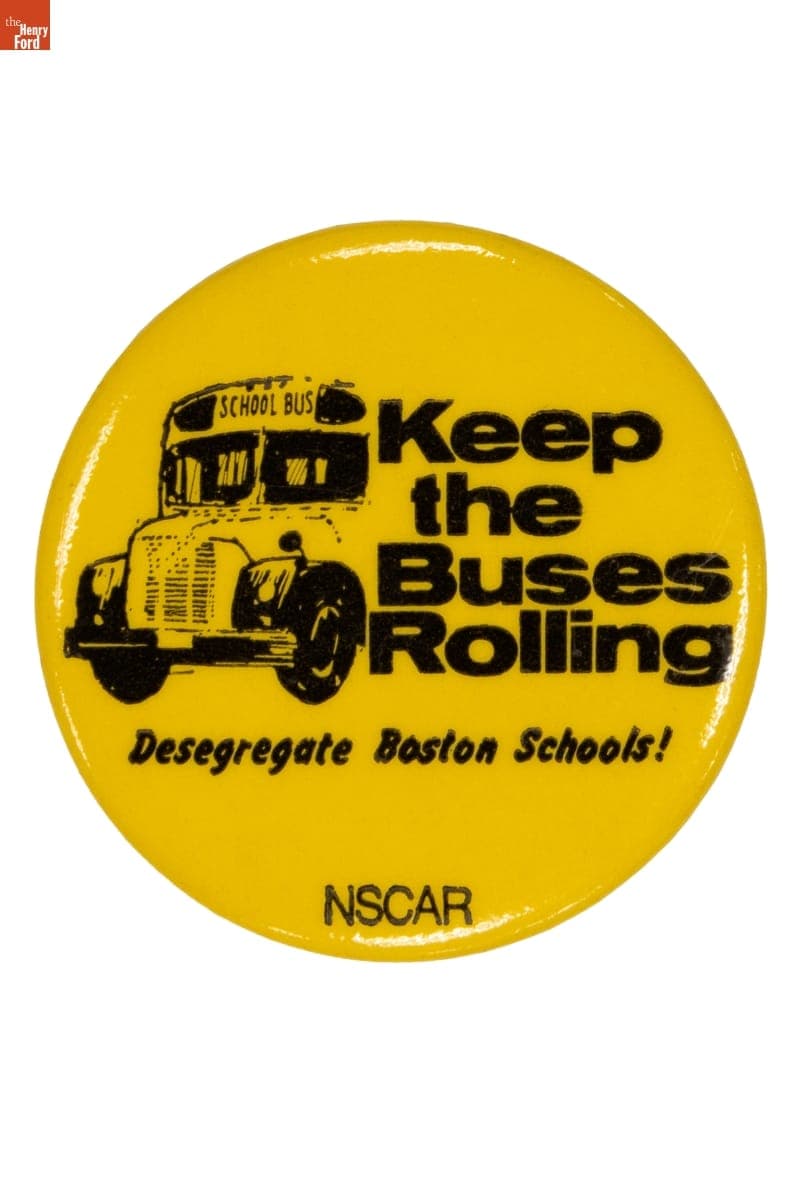 "Keep the Buses Rolling" Button, 1975-1980